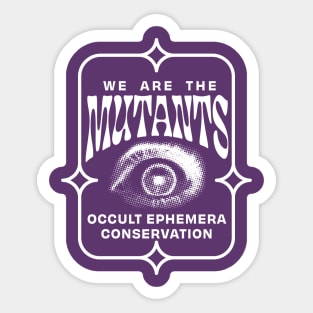 Occult Ephemera Conservation (White) Sticker